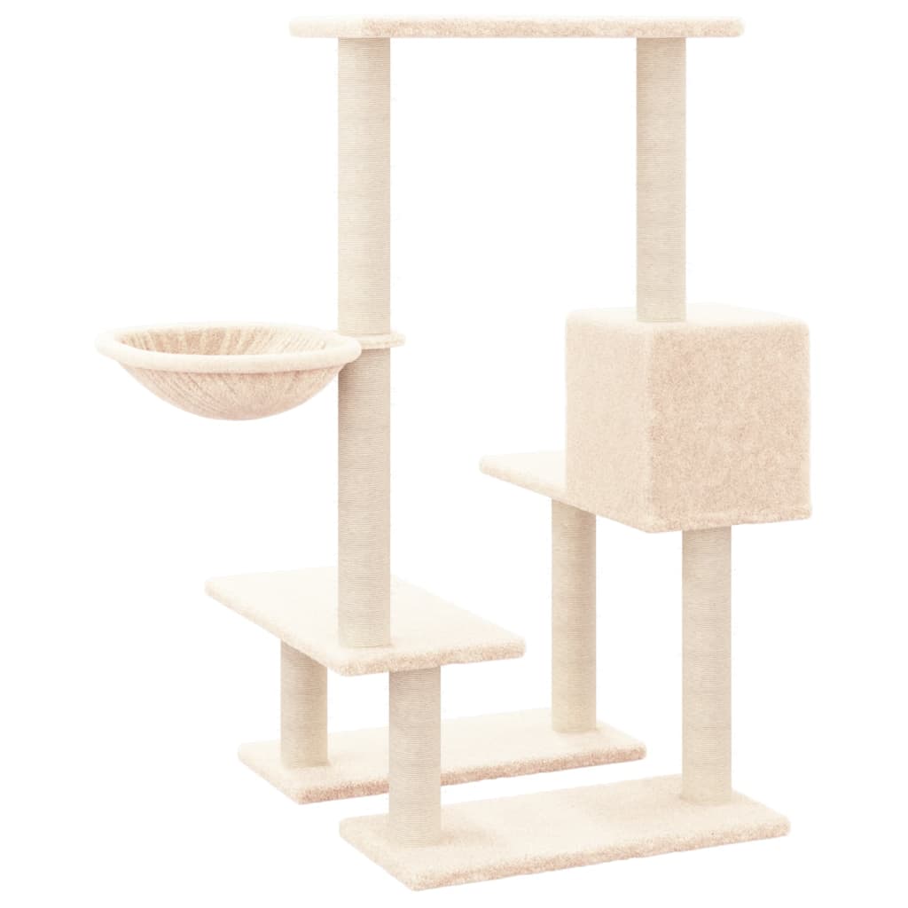 Kattenmeubel Met Sisal Krabpalen 94,5 Cm Crèmekleurig crème - Design Meubelz