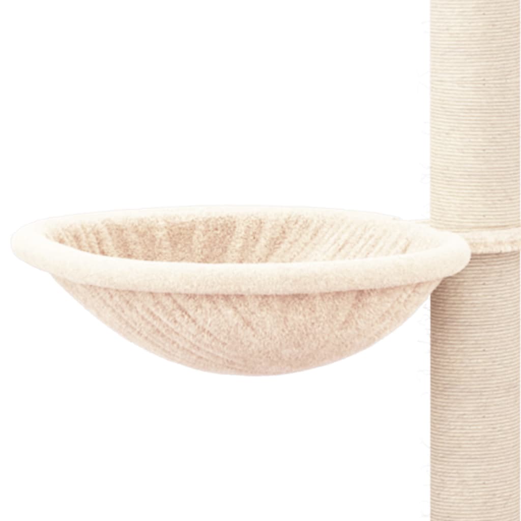 Kattenmeubel Met Sisal Krabpalen 94,5 Cm Crèmekleurig crème - Design Meubelz