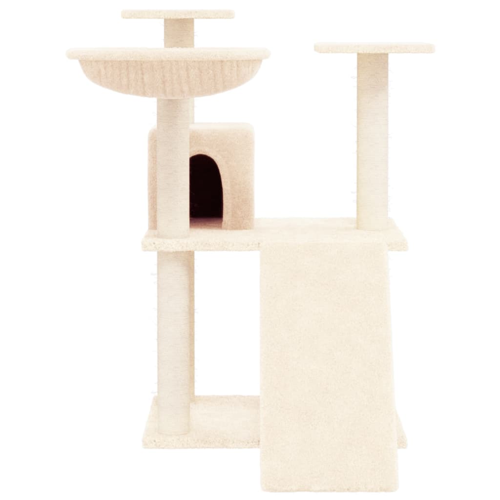 Kattenmeubel Met Sisal Krabpalen 83 Cm Crèmekleurig crème - Design Meubelz