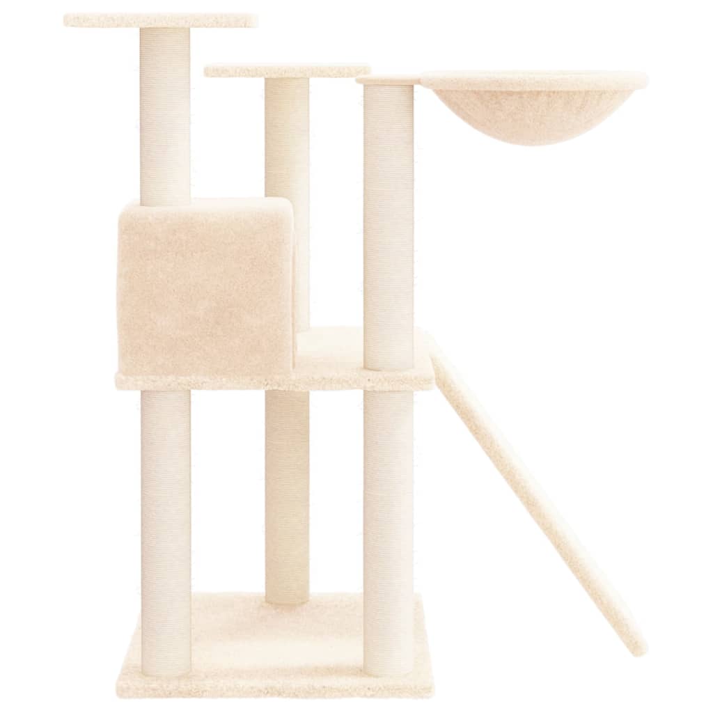 Kattenmeubel Met Sisal Krabpalen 83 Cm Crèmekleurig crème - Design Meubelz