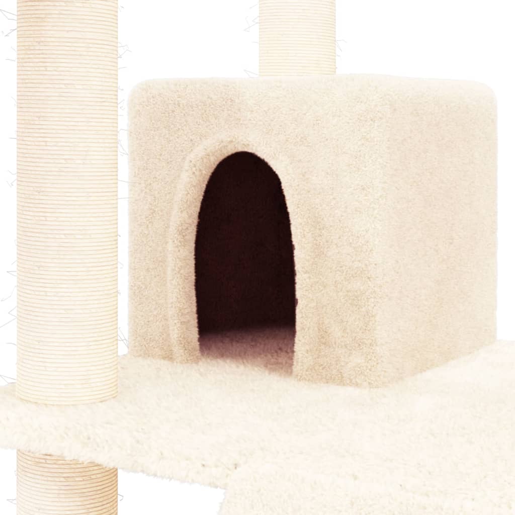 Kattenmeubel Met Sisal Krabpalen 83 Cm Crèmekleurig crème - Design Meubelz