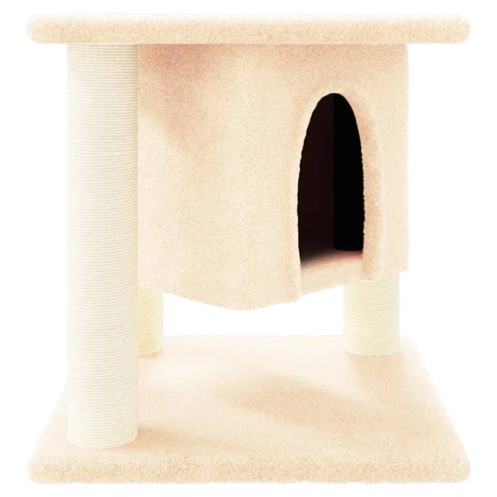 Kattenmeubel Met Sisal Krabpalen 37 Cm Crèmekleurig crème - Design Meubelz