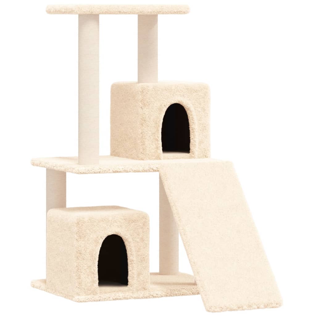 Kattenmeubel Met Sisal Krabpalen 82 Cm Crèmekleurig crème - Design Meubelz