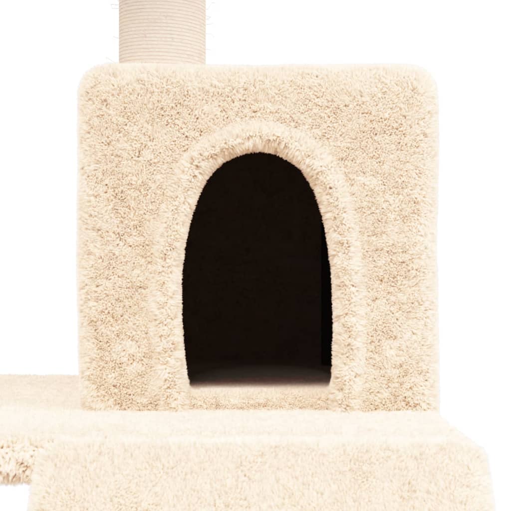 Kattenmeubel Met Sisal Krabpalen 82 Cm Crèmekleurig crème - Design Meubelz