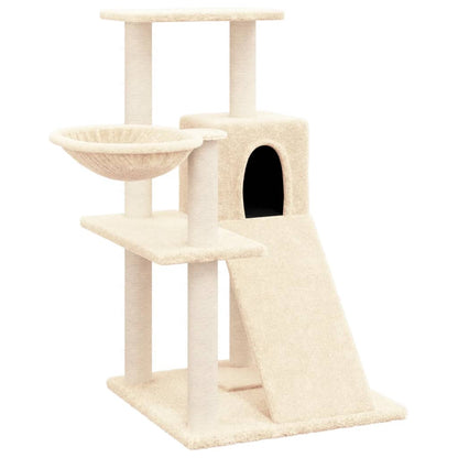 Kattenmeubel Met Sisal Krabpalen 82 Cm Crèmekleurig crème - Design Meubelz