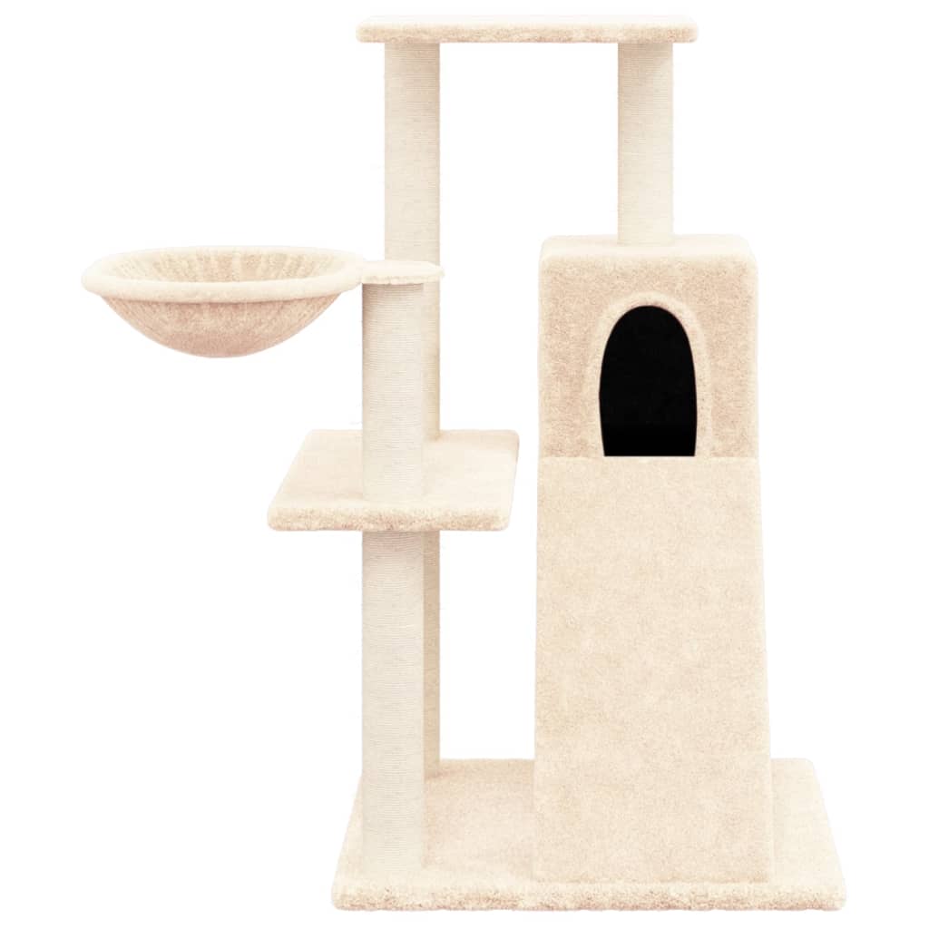 Kattenmeubel Met Sisal Krabpalen 82 Cm Crèmekleurig crème - Design Meubelz