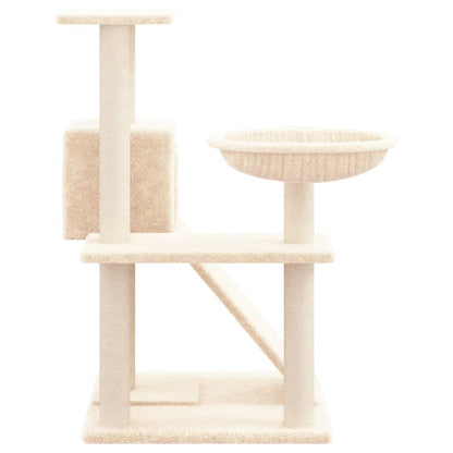 Kattenmeubel Met Sisal Krabpalen 82 Cm Crèmekleurig crème - Design Meubelz