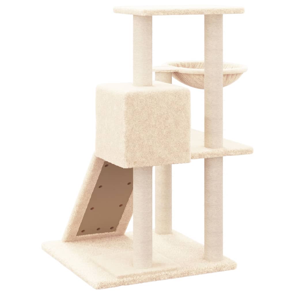 Kattenmeubel Met Sisal Krabpalen 82 Cm Crèmekleurig crème - Design Meubelz