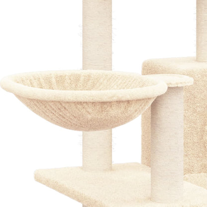 Kattenmeubel Met Sisal Krabpalen 82 Cm Crèmekleurig crème - Design Meubelz