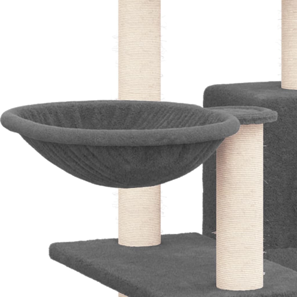 Kattenmeubel Met Sisal Krabpalen 82 Cm Donkergrijs Donkergrijs - Design Meubelz