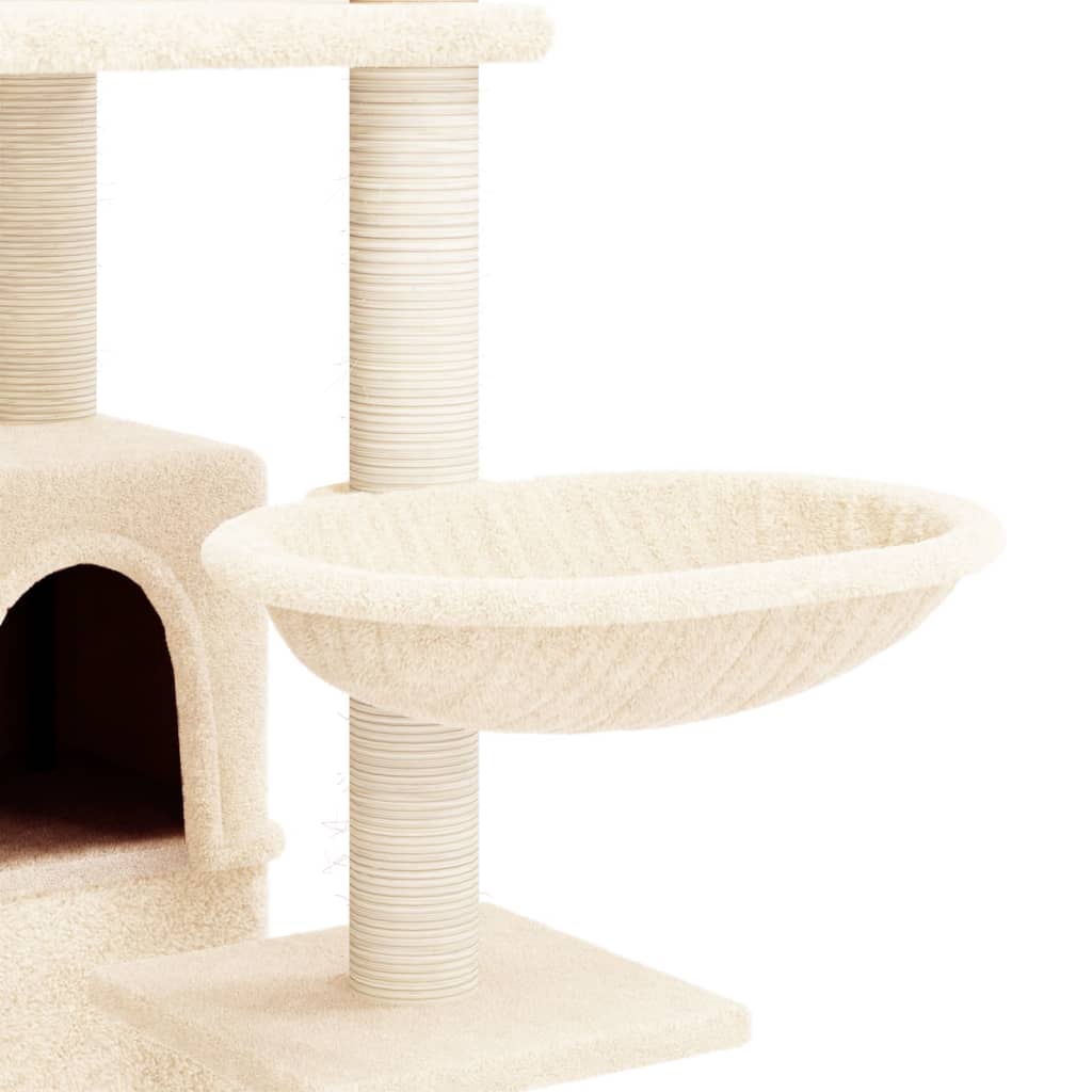 Kattenmeubel Met Sisal Krabpalen 175 Cm Crèmekleurig crème - Design Meubelz