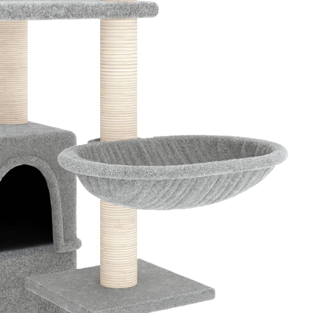 Kattenmeubel Met Sisal Krabpalen 175 Cm Lichtgrijs Lichtgrijs - Design Meubelz