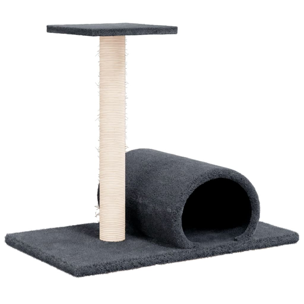 Kattenmeubel Met Tunnel 60X34,5X50 Cm Donkergrijs Donkergrijs - Design Meubelz