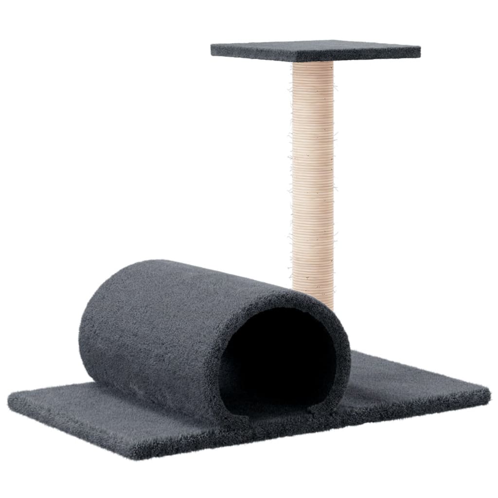 Kattenmeubel Met Tunnel 60X34,5X50 Cm Donkergrijs Donkergrijs - Design Meubelz