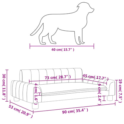 Hondenmand 90X53X30 Cm Stof Crèmekleurig crème - Design Meubelz