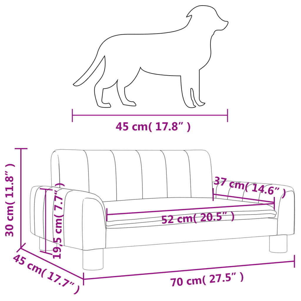 Hondenmand 70X45X30 Cm Stof Donkergrijs Donkergrijs - Design Meubelz