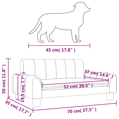 Hondenmand 70X45X30 Cm Stof Donkergrijs Donkergrijs - Design Meubelz