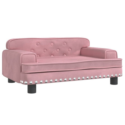 Hondenmand 70X45X30 Cm Fluweel Roze Roze - Design Meubelz