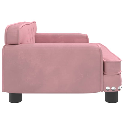 Hondenmand 70X45X30 Cm Fluweel Roze Roze - Design Meubelz