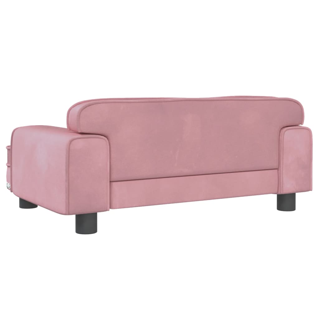 Hondenmand 70X45X30 Cm Fluweel Roze Roze - Design Meubelz