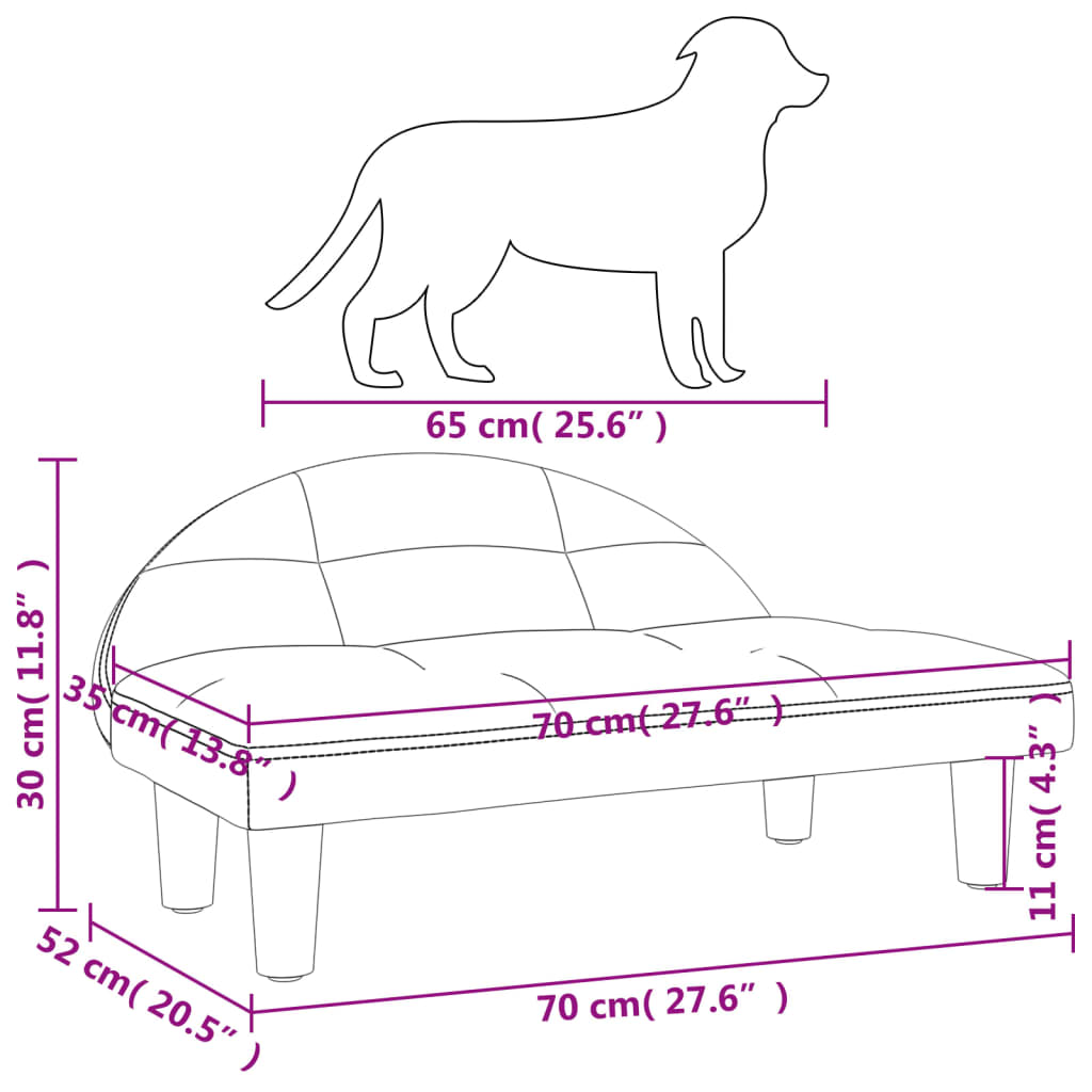 Hondenmand 70X52X30 Cm Stof Crèmekleurig crème - Design Meubelz