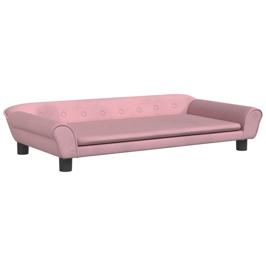 Hondenmand 100X50X21 Cm Fluweel Roze Roze - Design Meubelz