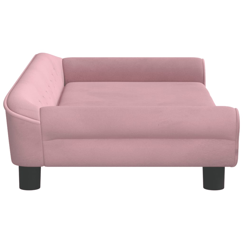 Hondenmand 100X50X21 Cm Fluweel Roze Roze - Design Meubelz