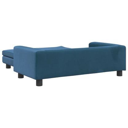 Hondenmand Met Verlengstuk 100X50X30 Cm Fluweel Blauw Blauw - Design Meubelz