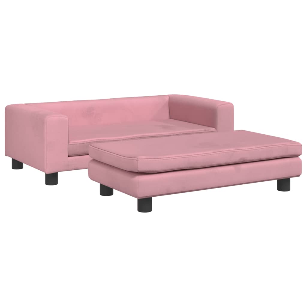 Hondenmand Met Verlengstuk 100X50X30 Cm Fluweel Roze Roze - Design Meubelz