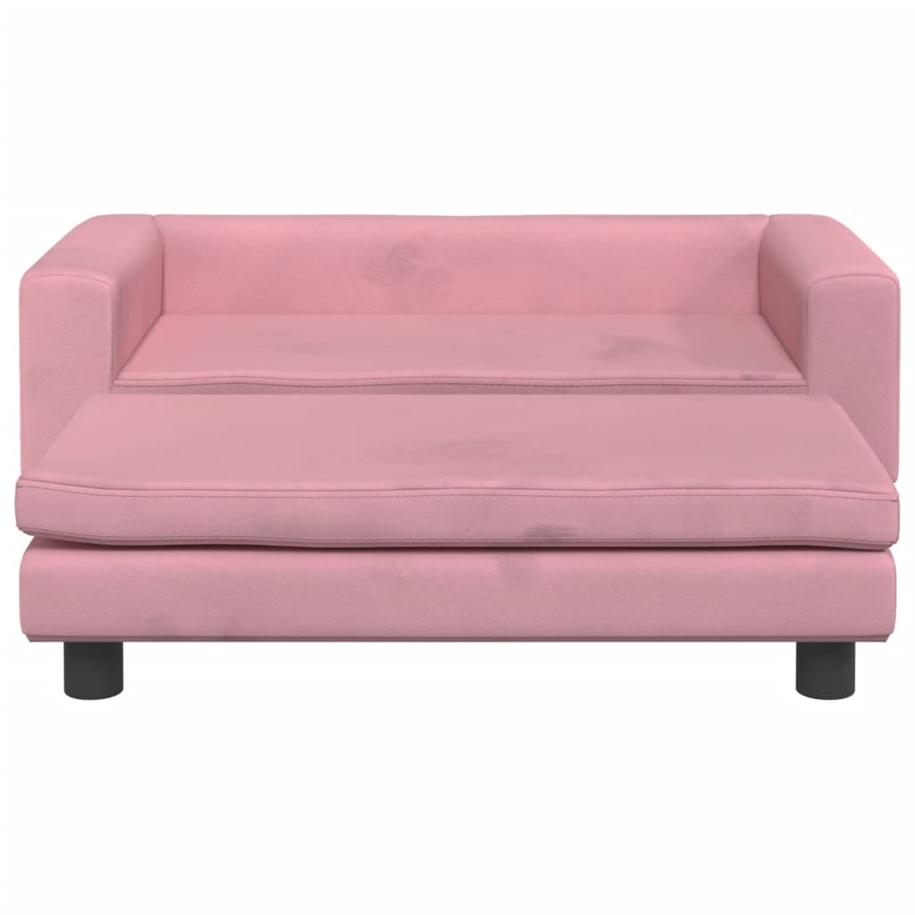 Hondenmand Met Verlengstuk 100X50X30 Cm Fluweel Roze Roze - Design Meubelz