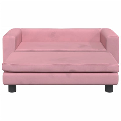 Hondenmand Met Verlengstuk 100X50X30 Cm Fluweel Roze Roze - Design Meubelz