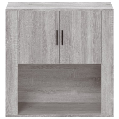 Wandkast 80X33X80 Cm Bewerkt Hout Grijs Sonoma Eikenkleurig - Design Meubelz