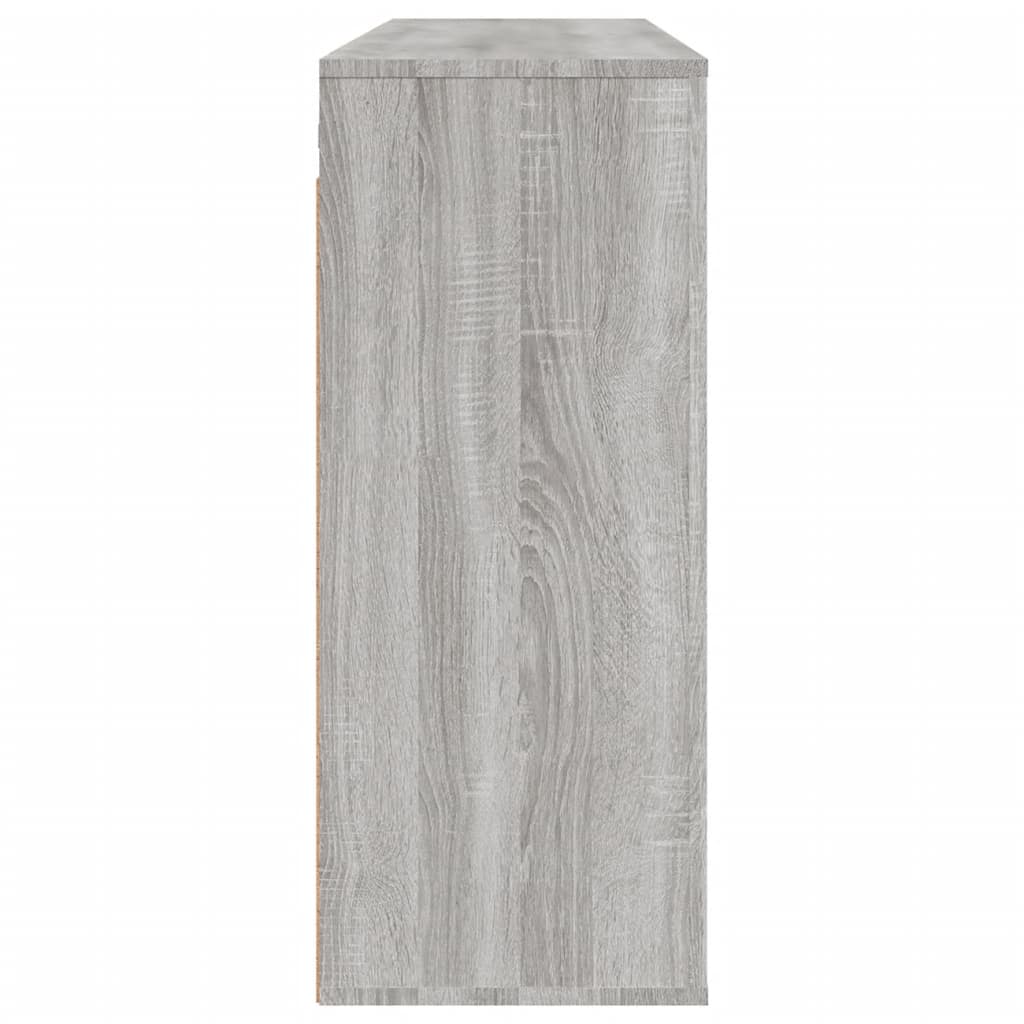 Wandkast 80X33X80 Cm Bewerkt Hout Grijs Sonoma Eikenkleurig - Design Meubelz