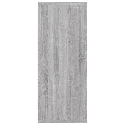 Wandkast 80X33X80 Cm Bewerkt Hout Grijs Sonoma Eikenkleurig - Design Meubelz