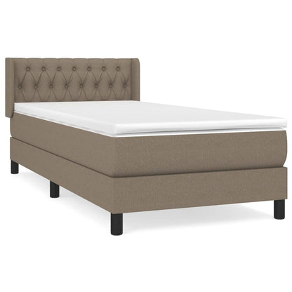 Boxspring Met Matras Stof Taupe 90X200 Cm - Design Meubelz