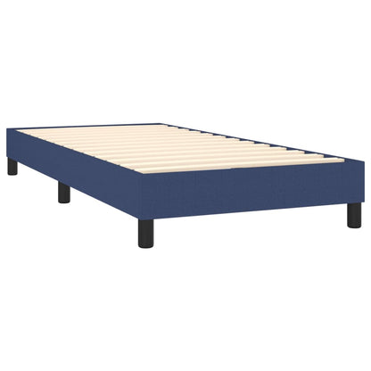 Boxspring Met Matras En Led Stof Blauw 90X190 Cm - Design Meubelz