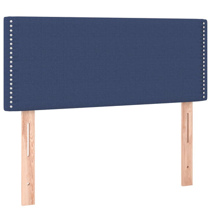 Boxspring Met Matras En Led Stof Blauw 90X190 Cm - Design Meubelz