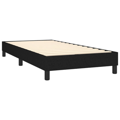 Boxspring Met Matras En Led Stof Zwart 90X200 Cm - Design Meubelz