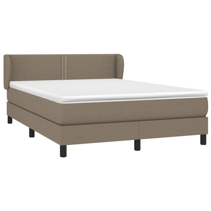 Boxspring Met Matras Stof Taupe 140X190 Cm - Design Meubelz