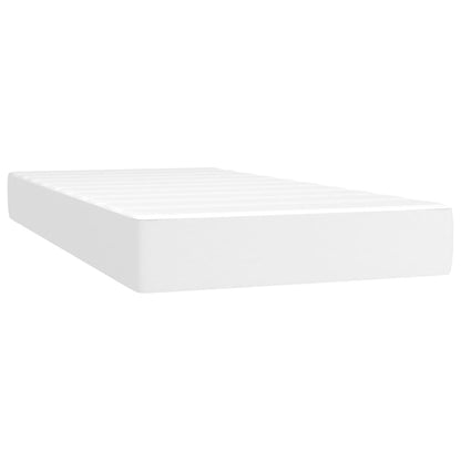 Boxspring Met Matras Kunstleer Wit 200X200 Cm - Design Meubelz