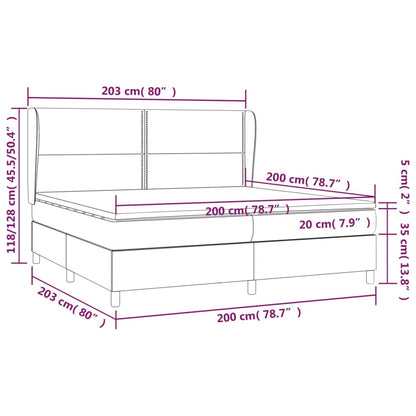 Boxspring Met Matras Kunstleer Wit 200X200 Cm - Design Meubelz