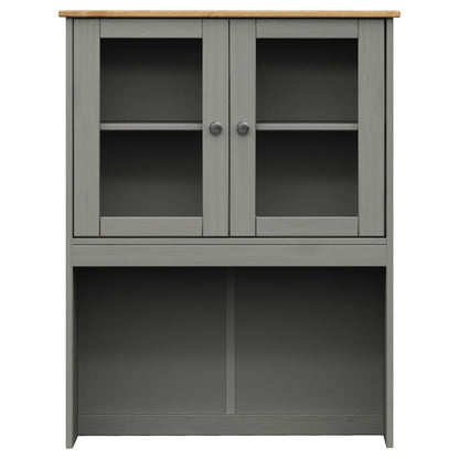 Hoge Kast Vigo 80X40X176 Cm Massief Grenenhout Grijs - Design Meubelz