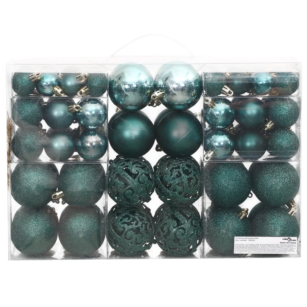 Kerstballen 100 St 3/4/6 Cm Groen Groen - Design Meubelz
