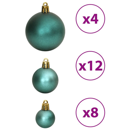 Kerstballen 100 St 3/4/6 Cm Groen Groen - Design Meubelz