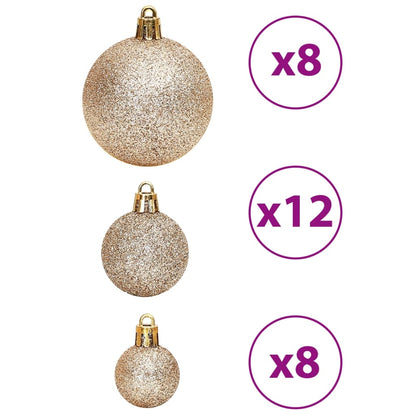 Kerstballen 100 St 3/4/6 Cm Champagnekleurig En Bruin champagne - Design Meubelz