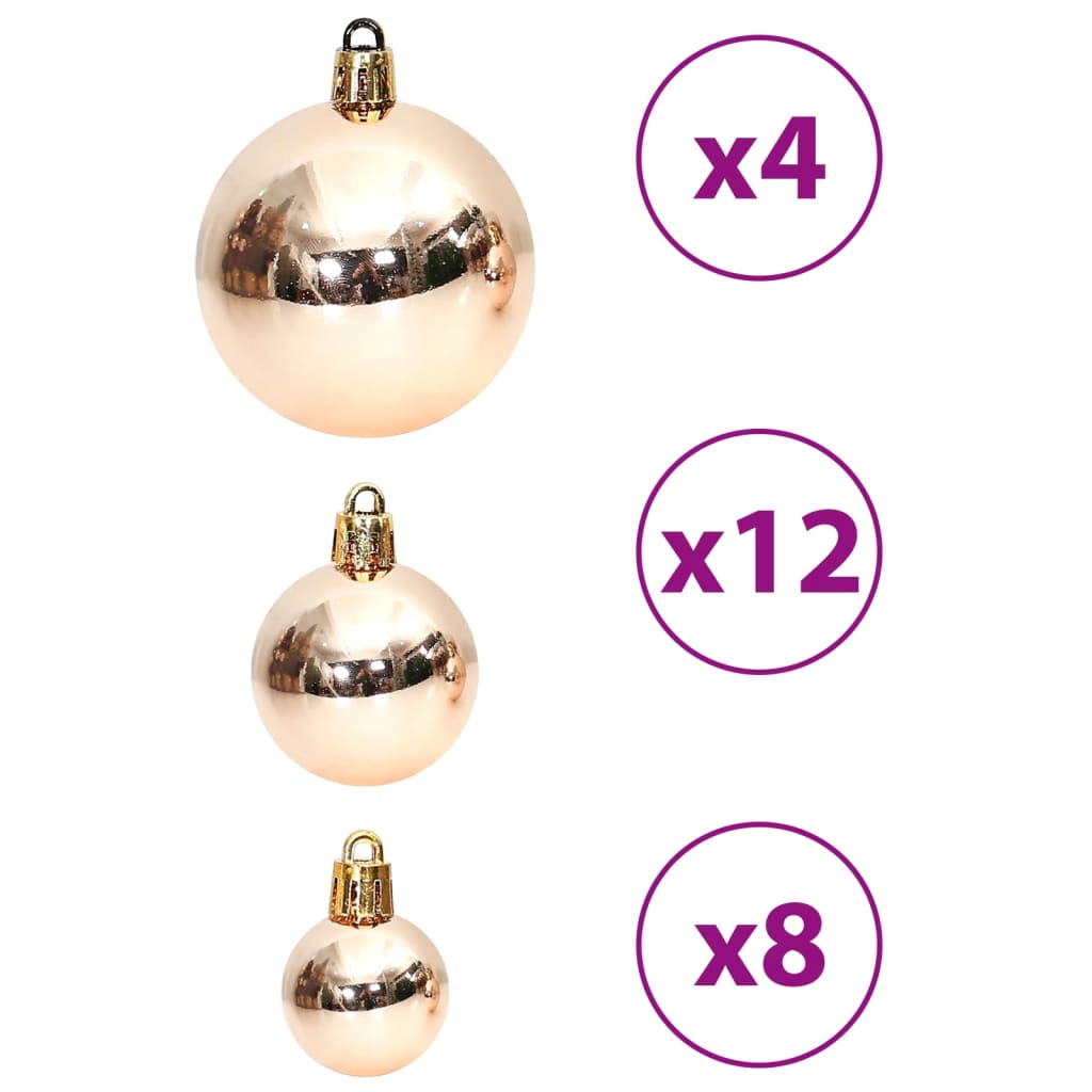 Kerstballen 100 St 3/4/6 Cm Champagnekleurig En Bruin champagne - Design Meubelz