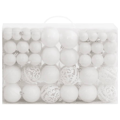 111-Delige Kerstballenset Polystyreen Wit Wit - Design Meubelz