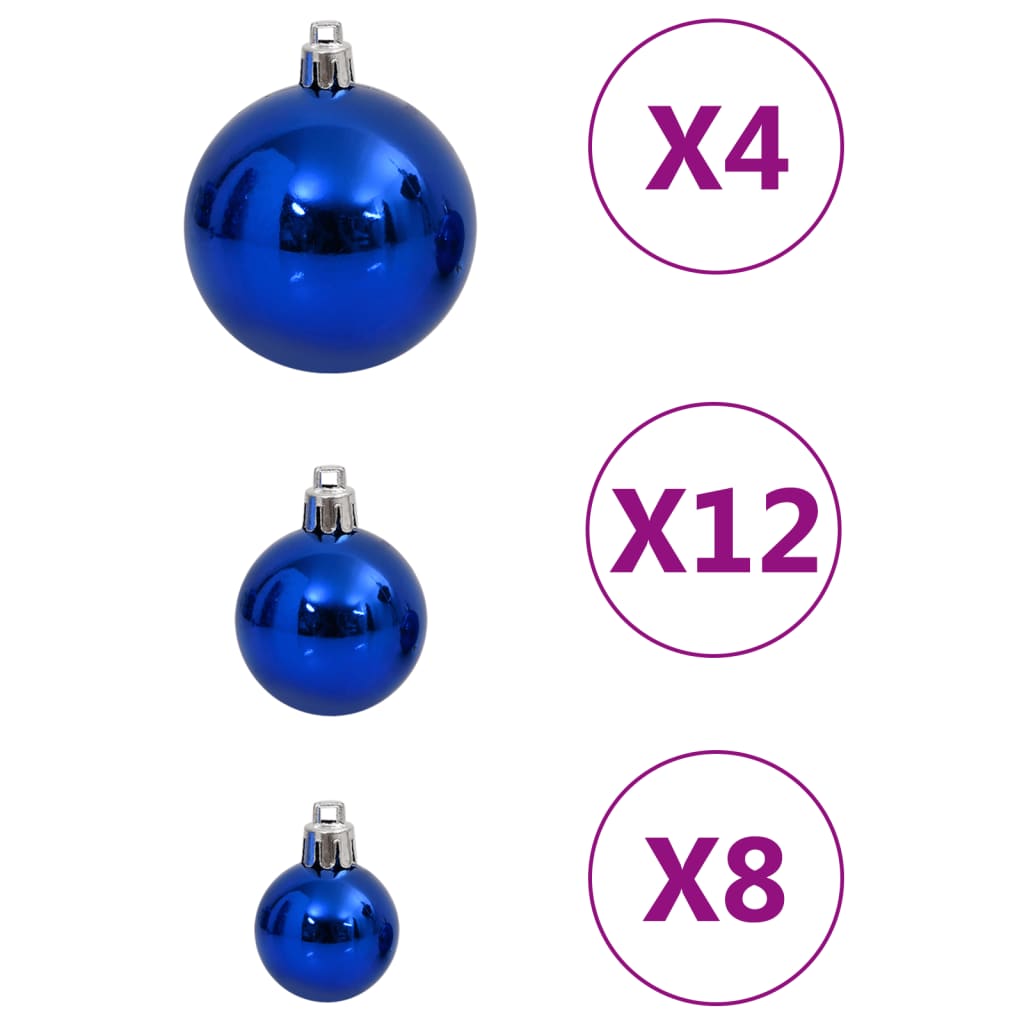 111-Delige Kerstballenset Polystyreen Blauw Blauw