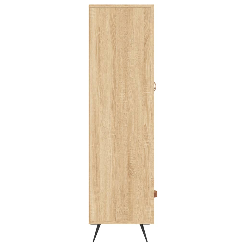 Hoge Kast 69,5X31X115 Cm Bewerkt Hout Sonoma Eikenkleurig - Design Meubelz