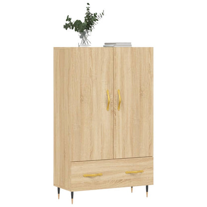 Hoge Kast 69,5X31X115 Cm Bewerkt Hout Sonoma Eikenkleurig - Design Meubelz